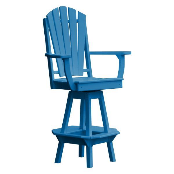 Adirondack Swivel Bar Chair w/Arms Outdoor Chair Blue