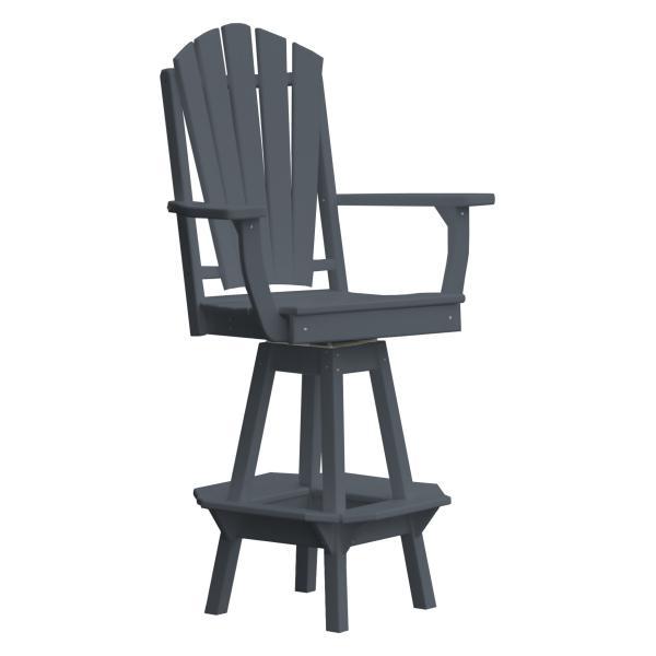 Adirondack Swivel Bar Chair w/Arms Outdoor Chair Dark Gray