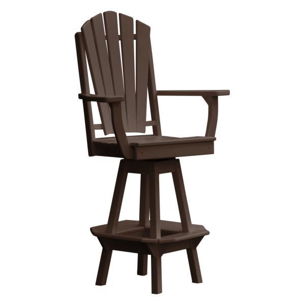 Adirondack Swivel Bar Chair w/Arms Outdoor Chair Tudor Brown