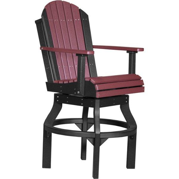 Adirondack Swivel Chair Swivel Chair Bar Height / Cherrywood &amp; Black
