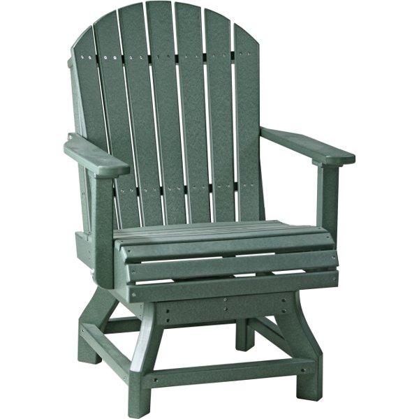 Adirondack Swivel Chair Swivel Chair Dining Height / Green