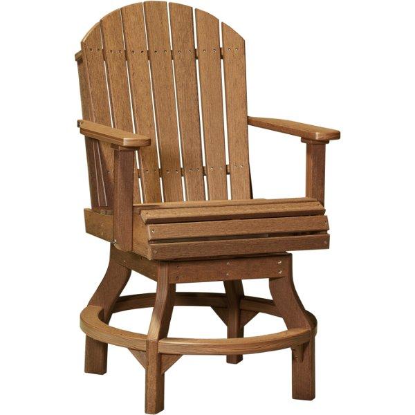 Adirondack Swivel Chair Swivel Chair Counter Height / Antique Mahogany