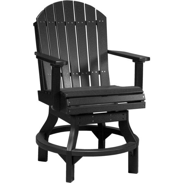 Adirondack Swivel Chair Swivel Chair Counter Height / Black