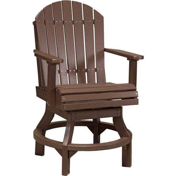 Adirondack Swivel Chair Swivel Chair Counter Height / Chestnut Brown