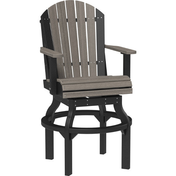 Adirondack Swivel Chair Swivel Chair Coastal Gray &amp; Black / Bar Height