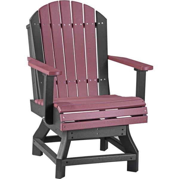 Adirondack Swivel Chair Swivel Chair Dining Height / Cherrywood &amp; Black