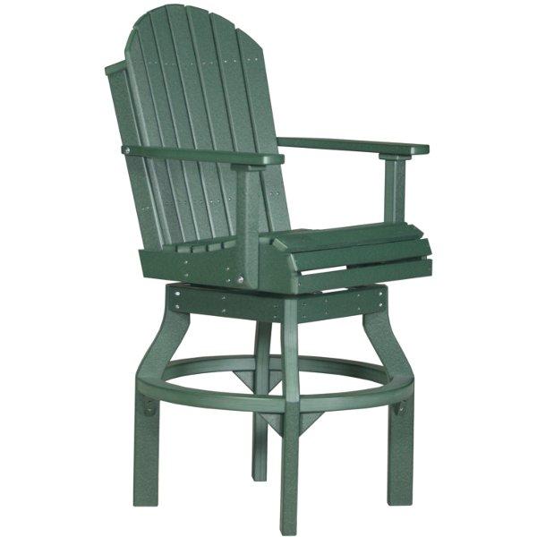 Adirondack Swivel Chair Swivel Chair Bar Height / Green