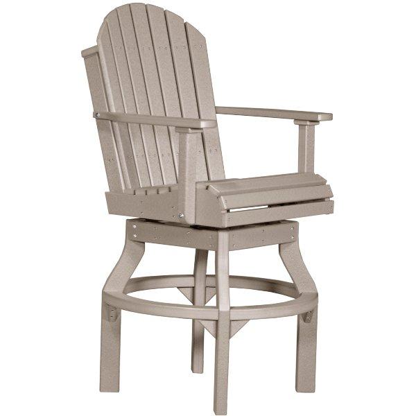Adirondack Swivel Chair Swivel Chair Bar Height / Weatherwood