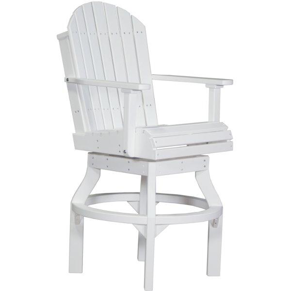 Adirondack Swivel Chair Swivel Chair Bar Height / White