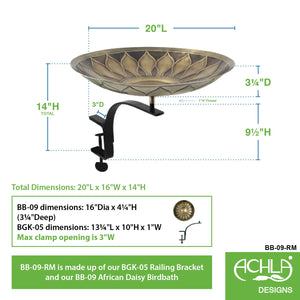 African Daisy Birdbath Birdbath