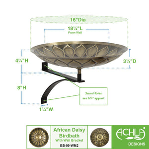 African Sunflower Birdbath Birdbath