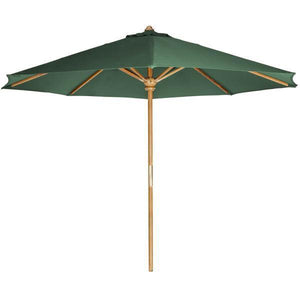 All Things Cedar 10' Teak Market Umbrella & Canopy Umbrella & Canopy Green