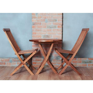 All Things Cedar 3-Piece Teak Bistro Table Set table