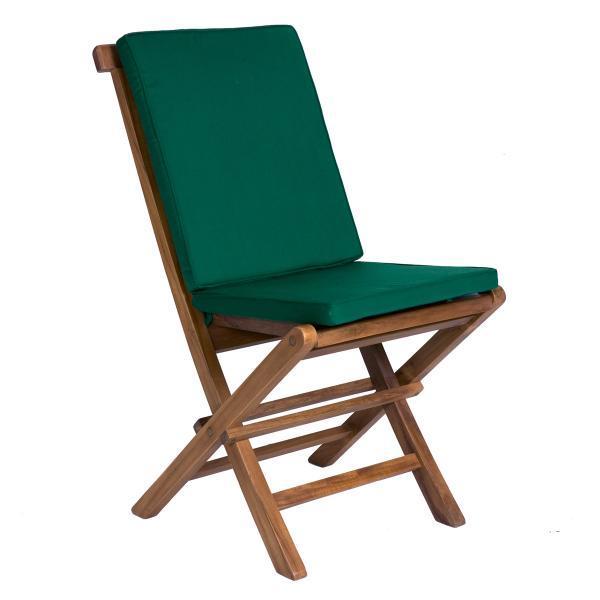 All Things Cedar 5-Piece Octagon Folding Table &amp; Folding Chair Set &amp; Cushion dining set Green