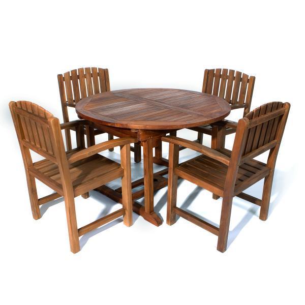 All Things Cedar 5-Piece Oval Dining Chair Set &amp; Cushion dining set No Cushion
