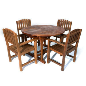 All Things Cedar 5-Piece Oval Dining Chair Set & Cushion dining set No Cushion