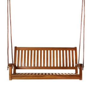 All Things Cedar Teak Porch Swing with Cushion Porch Swings No Cushion