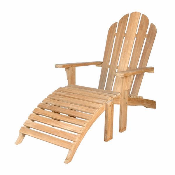 Teak Wood Adirondack Chairs - Adirondack Chair and Footrest