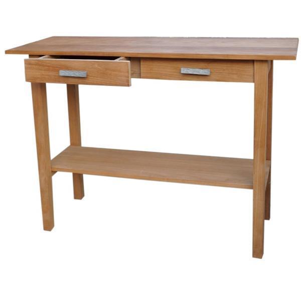 Anderson Teak Atlanta Rectangular Serving Table With 2 Drawers And 1 Shelf Outdoor Tables