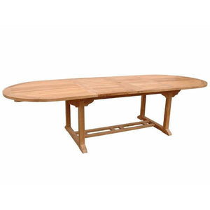 Anderson Teak Bahama 117" Oval Extension Table With Double Extensions Outdoor Tables