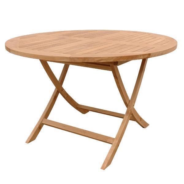 Anderson Teak Bahama 47&quot; Round Folding Table Outdoor Tables