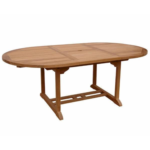 Anderson Teak Bahama 71&quot; Oval Extension Table Extra Thick Wood Outdoor Tables