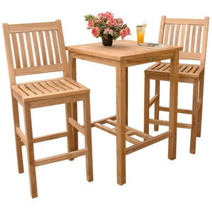 Anderson Teak Bahama Avalon 3-Pieces Square Bar Set Bar Set