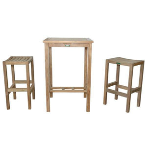Anderson Teak Bahama Avalon 3-Pieces Square Bar Set Bar Set