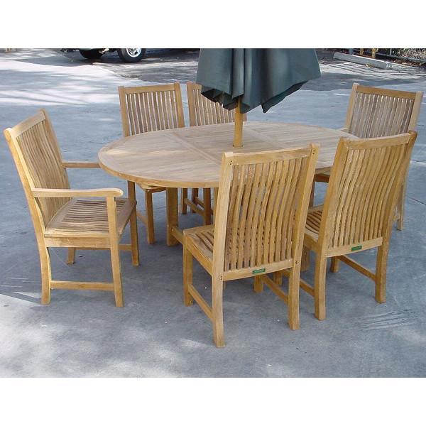Anderson Teak Bahama Chicago 7-Pieces Dining Chair C Dining Set