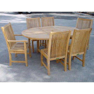 Anderson Teak Bahama Chicago 7-Pieces Dining Chair C Dining Set