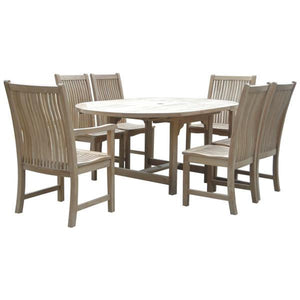 Anderson Teak Bahama Chicago 7-Pieces Dining Chair C Dining Set