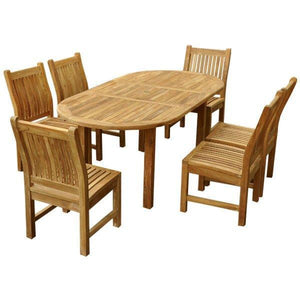 Anderson Teak Bahama Sahara 7-Pieces 8' Rectangular Dining Set Dining Set