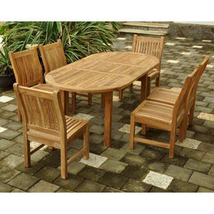 Anderson Teak Bahama Sahara 7-Pieces 8' Rectangular Dining Set Dining Set
