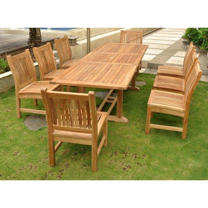Anderson Teak Bahama Sahara 9-Pieces 8' Rectangular Dining Set Dining Set