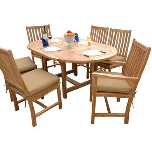 Anderson Teak Bahama Wilshire 7-Pieces Extension Dining Set Dining Set