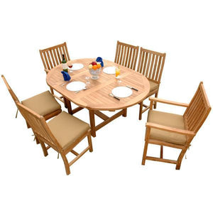 Anderson Teak Bahama Wilshire 7-Pieces Extension Dining Set Dining Set