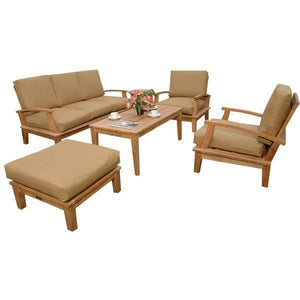 Anderson Teak Brianna 5-Pieces Deep Seating Sofa Set Seating Set