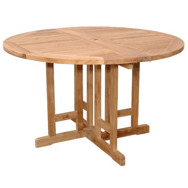 Anderson Teak Butterfly 47&quot; Round Folding Table Outdoor Tables