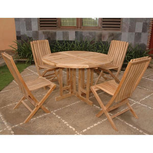 Anderson Teak Butterfly Comfort 5-Pieces Dining Table Set Dining Set