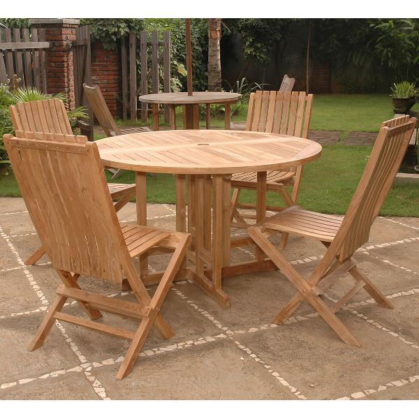 Anderson Teak Butterfly Comfort 5-Pieces Dining Table Set Dining Set