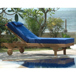 Anderson Teak Capri Sun Lounger Adjusted Back & Side Tray Lounger