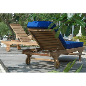 Anderson Teak Capri Sun Lounger Adjusted Back & Side Tray Lounger