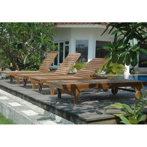 Anderson Teak Capri Sun Lounger Adjusted Back & Side Tray Lounger