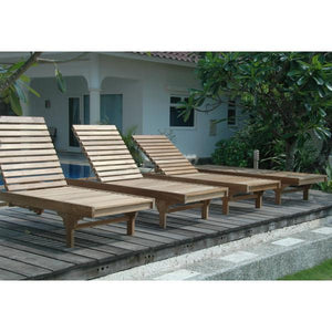 Anderson Teak Capri Sun Lounger Adjusted Back & Side Tray Lounger