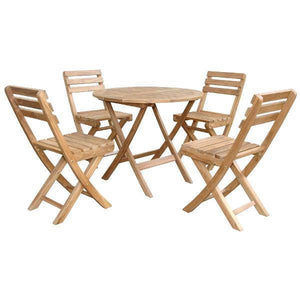 Anderson Teak Chester Alabama 5-Pieces Bistro Set dining set
