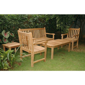 Anderson Teak Classic 3-Seater 5-Pieces Conversation Set Seating Set
