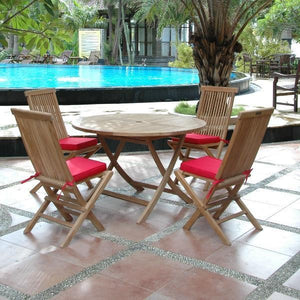 Anderson Teak Classic Bahama 5-Pieces Folding Dining Set Dining Set