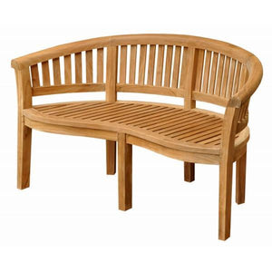Anderson Teak Curve 3 Seater Bench Extra Thick Wood Bench