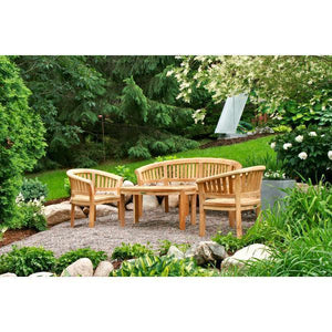 Anderson Teak Curve 4-Pieces Conversation Set Seating Set