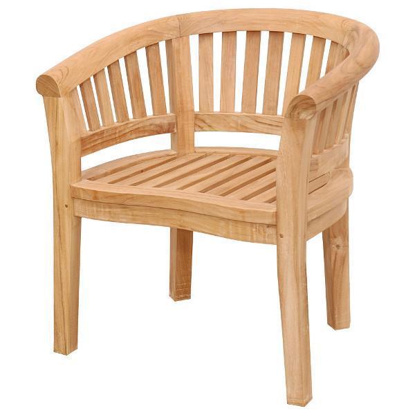 Anderson Teak Curve Armchair Extra Thick Wood Outdoor Chairs